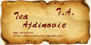 Tea Ajdinović vizit kartica